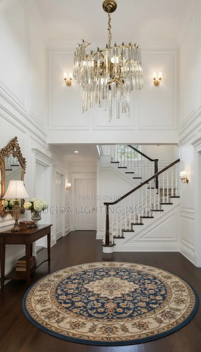 ዘመናዊ መብራት Brass and Glass Rod Chandelier.