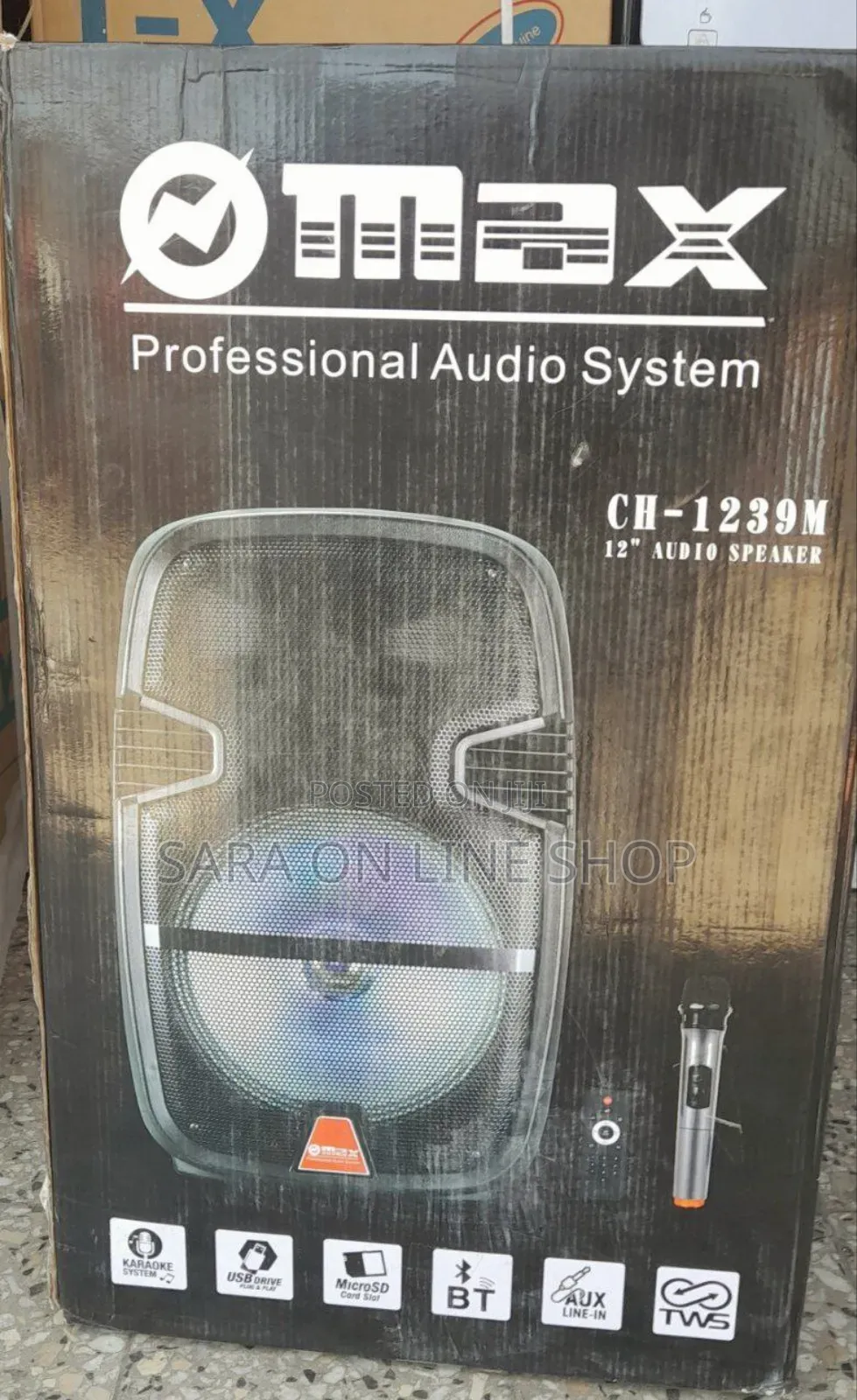 Max 12inch Ch-1239m Orignal Speaker New Model Free Delivery