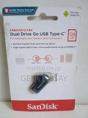 Photo - Sandisk Ultra Dual Drive M3.0 Otg Flash Drive 128gb Pc And Mobile