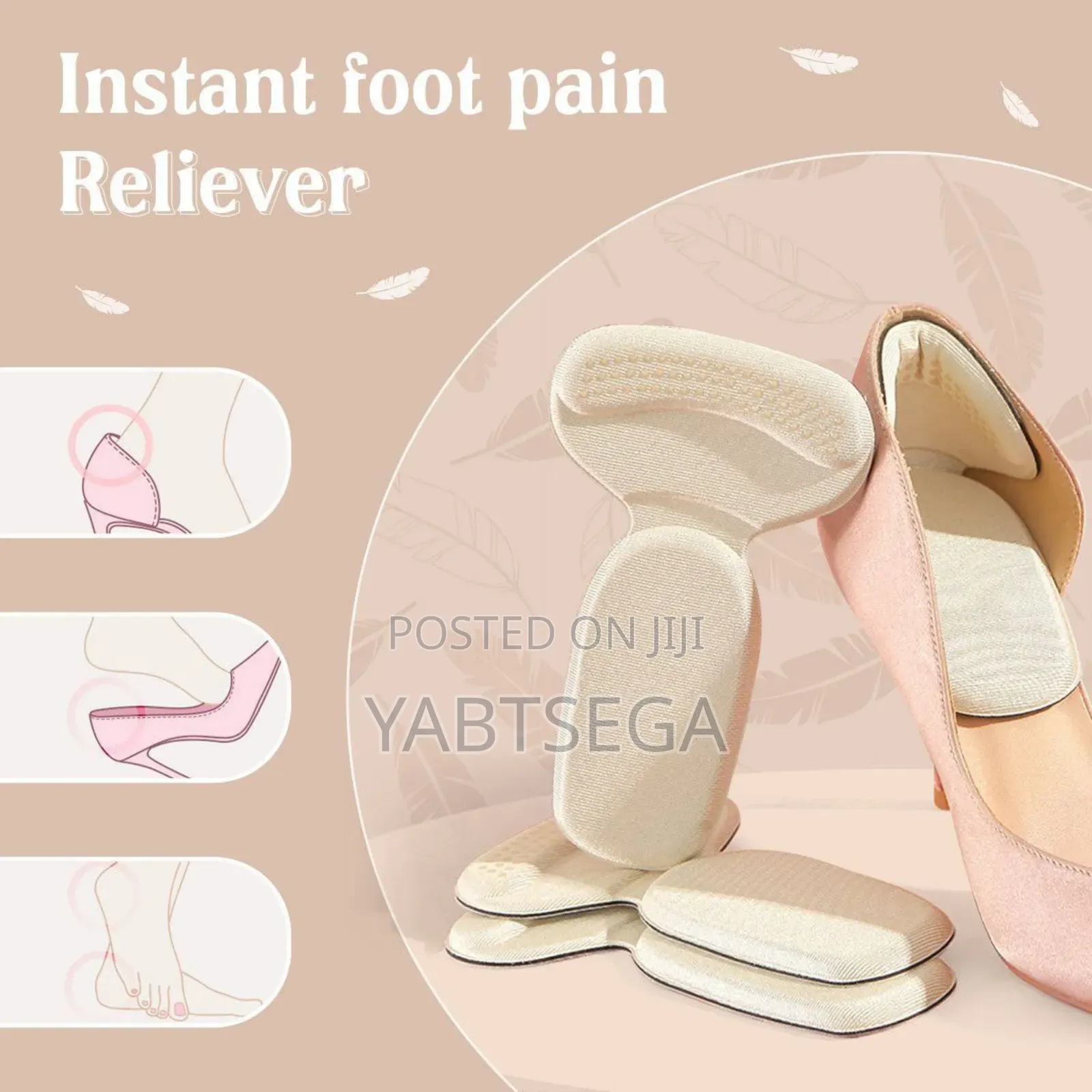 Women Sponge Heel Cushion Pads