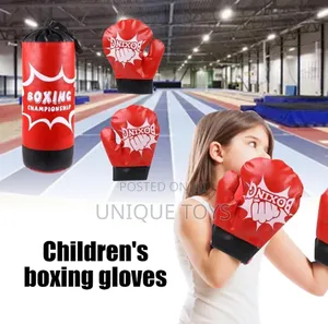 Photo - Kids’ Boxing Kit – 60cm Hanging Punching Bag Set