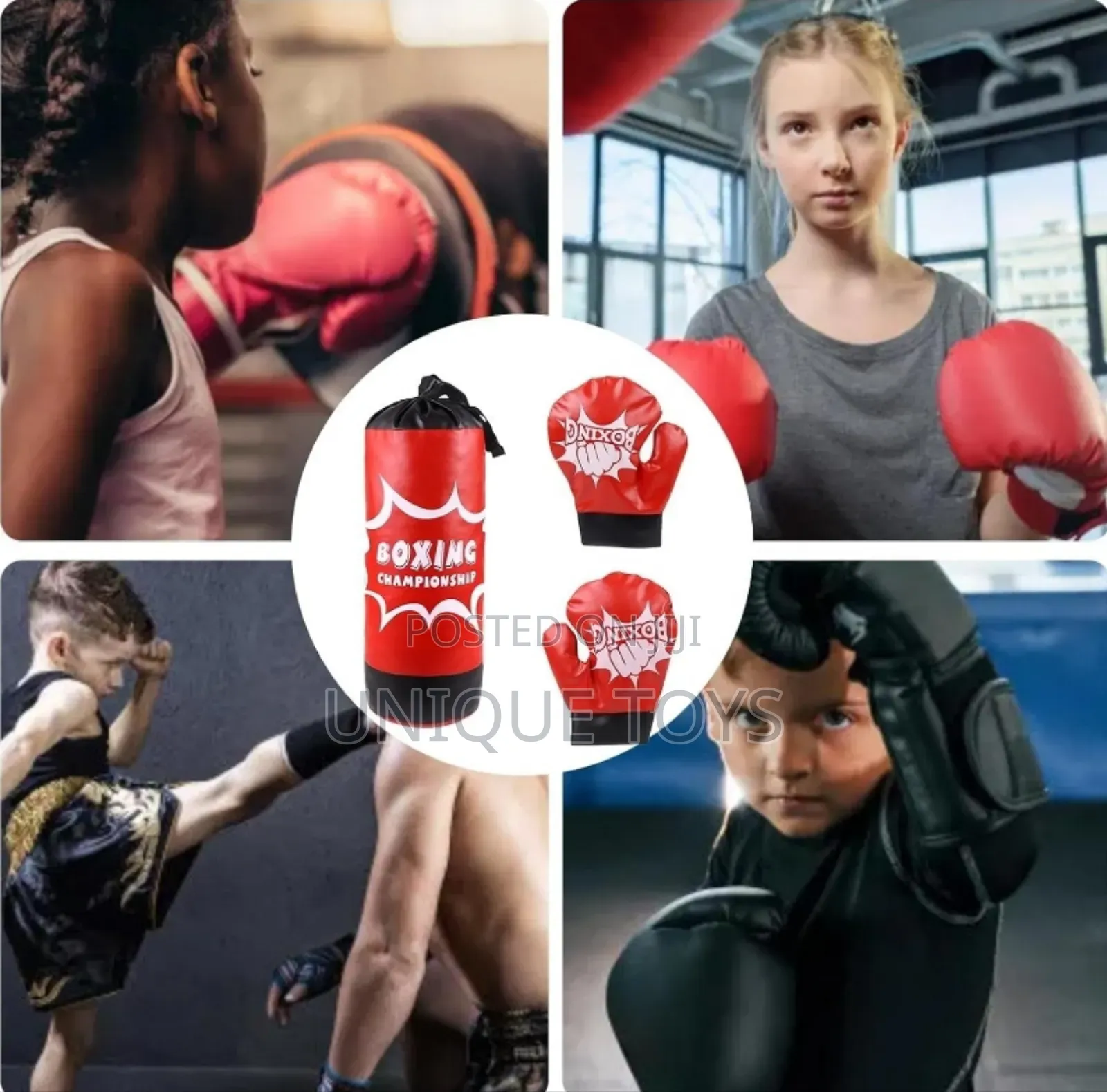 Kids’ Boxing Kit – 60cm Hanging Punching Bag Set