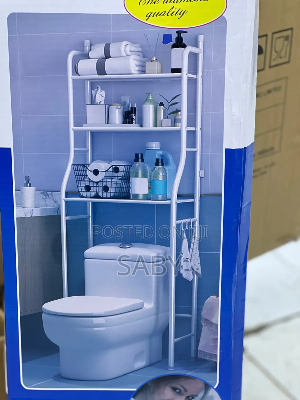 Over Toilet Wc Rack ትልቁ Size ሙሉ በሙሉ ብረት