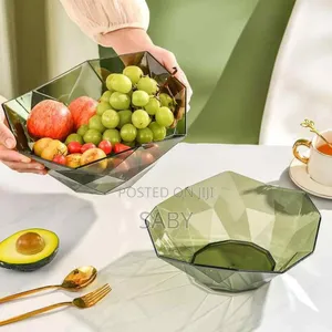 Geometric Clear Fruit Bowel