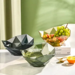 Geometric Clear Fruit Bowel