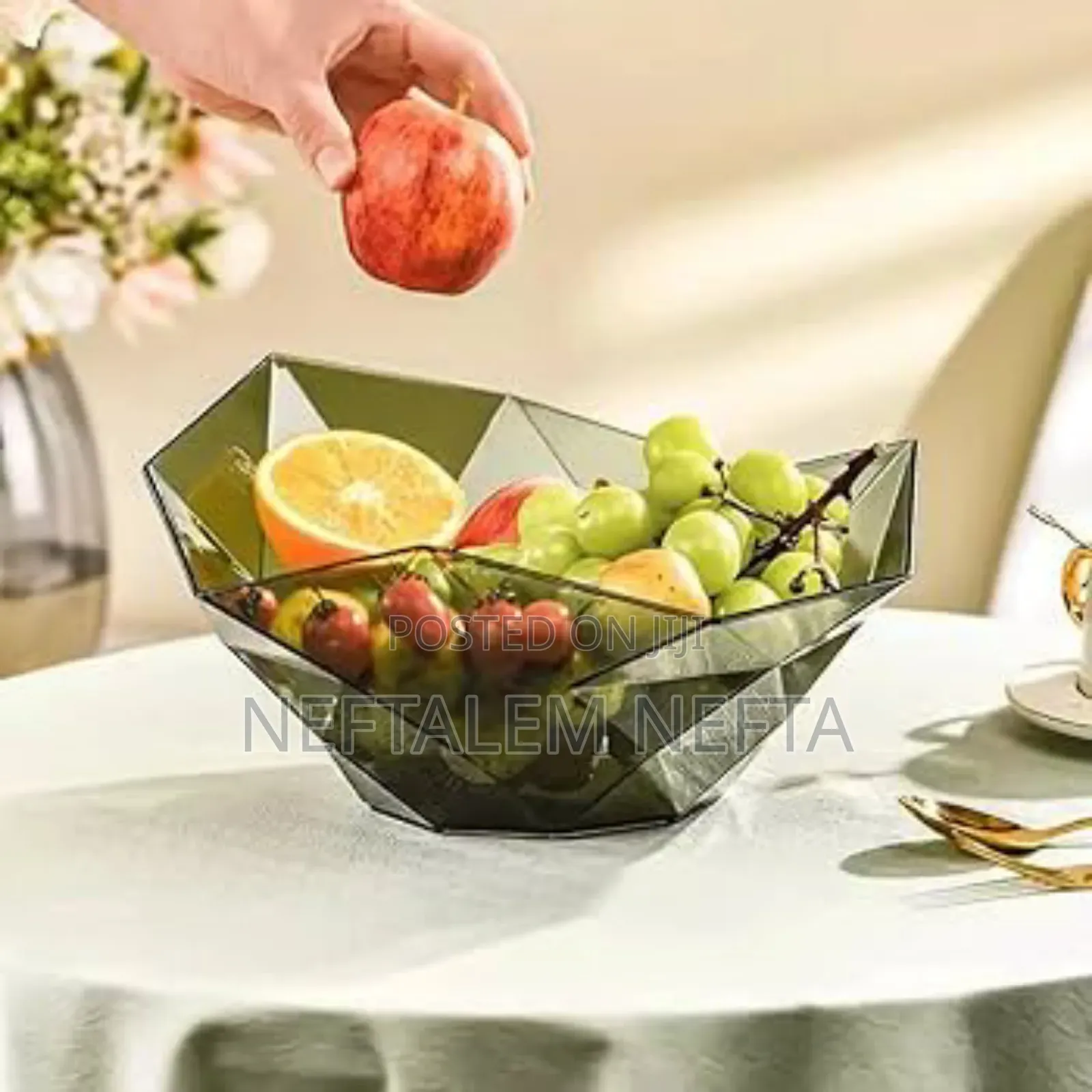 Geometric Clear Fruit Bowel