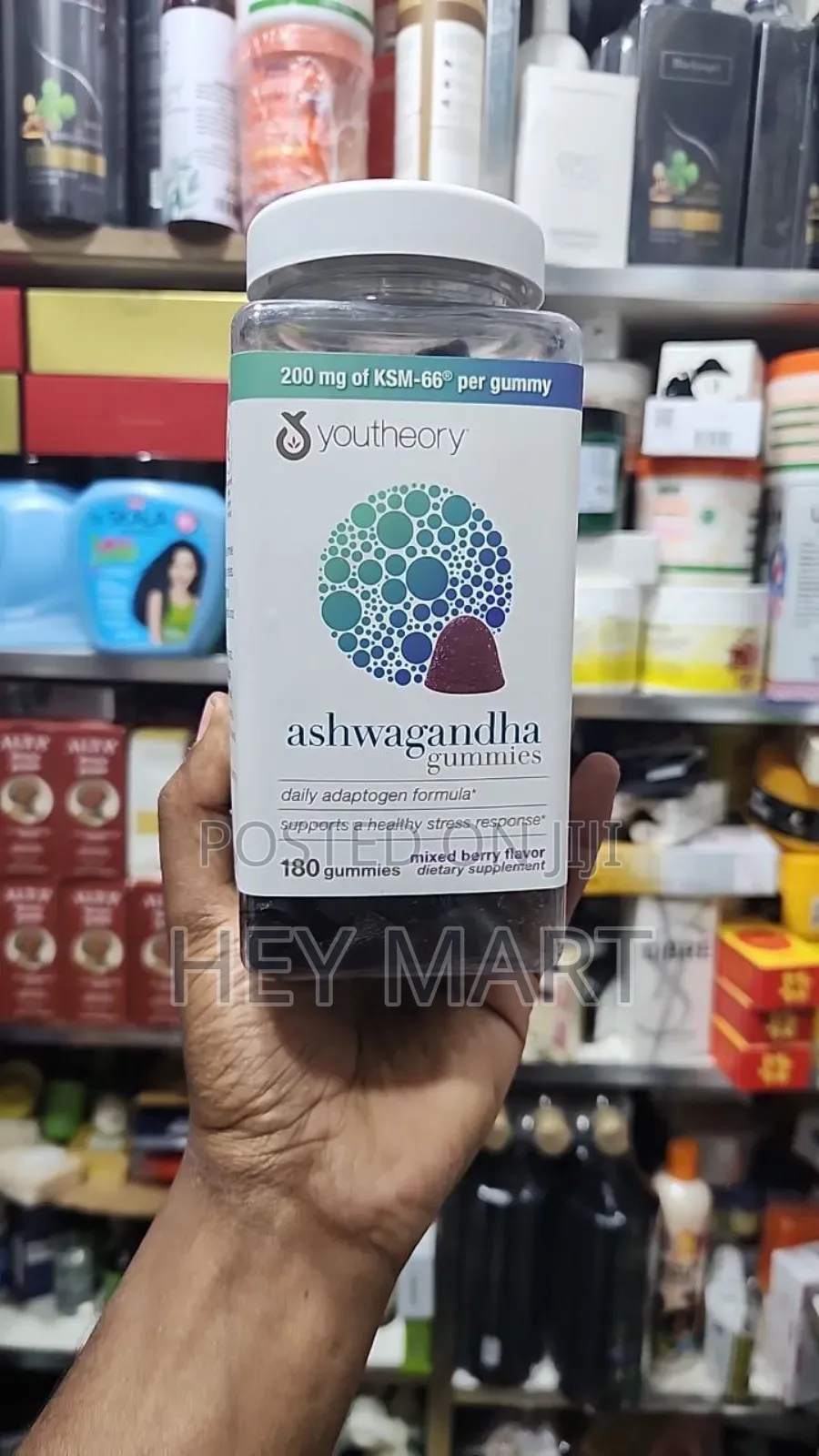 Youtheory Ashwagandha Gummies, Mixed Berry (180 Ct)