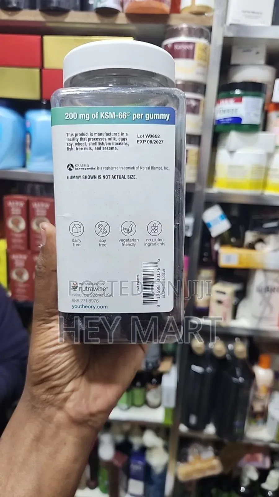 Youtheory Ashwagandha Gummies, Mixed Berry (180 Ct)