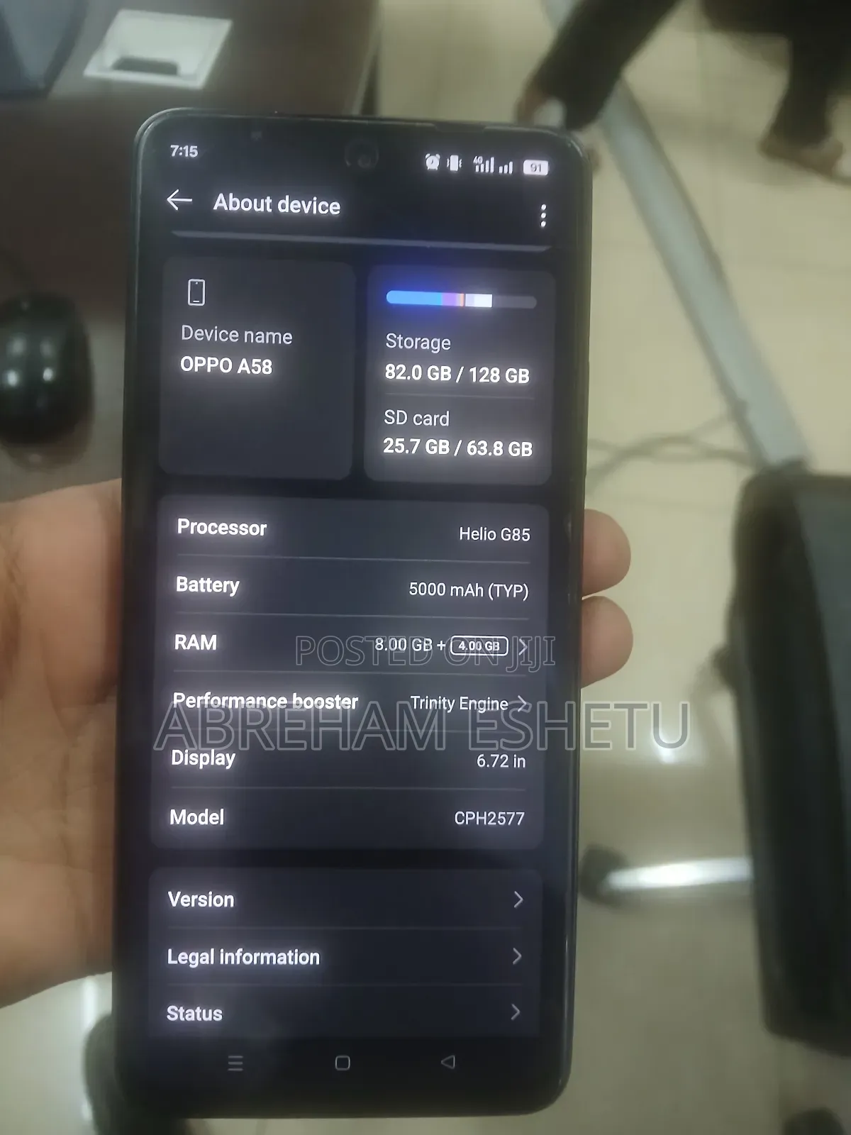 Oppo A58 4G 128 GB Gray