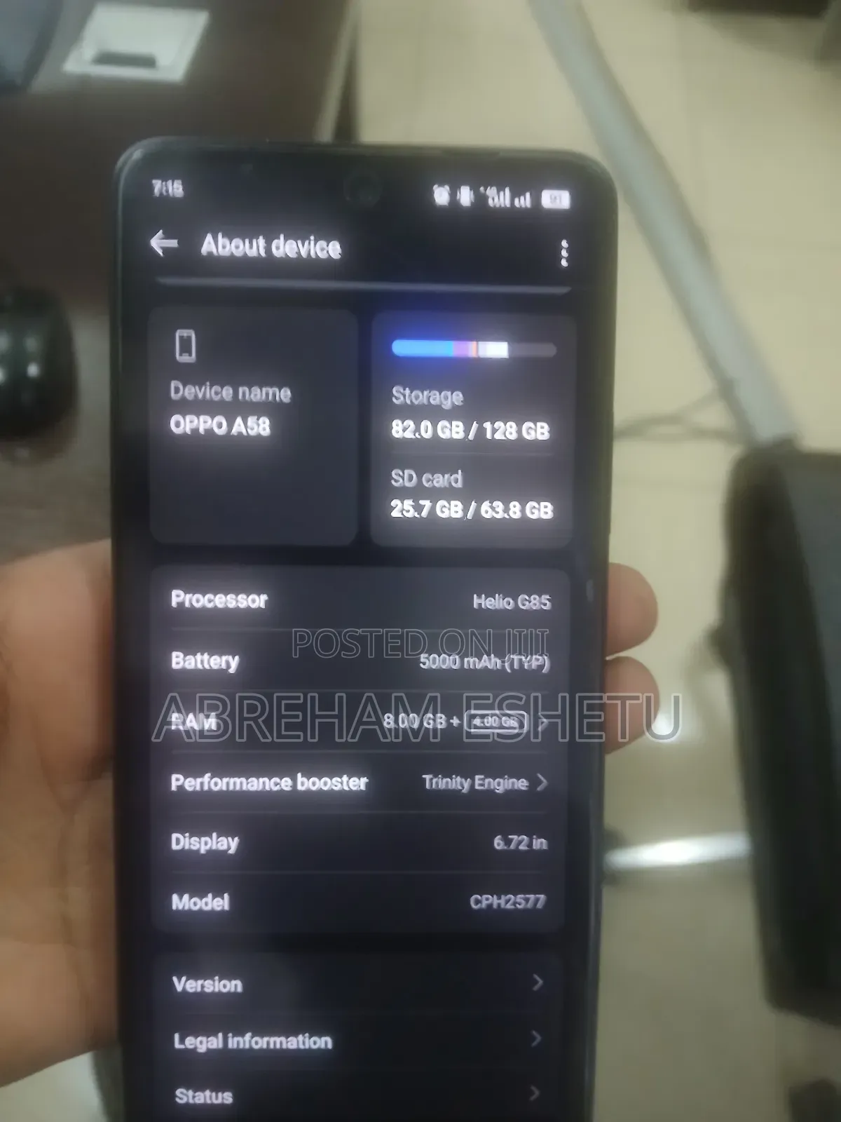 Oppo A58 4G 128 GB Gray