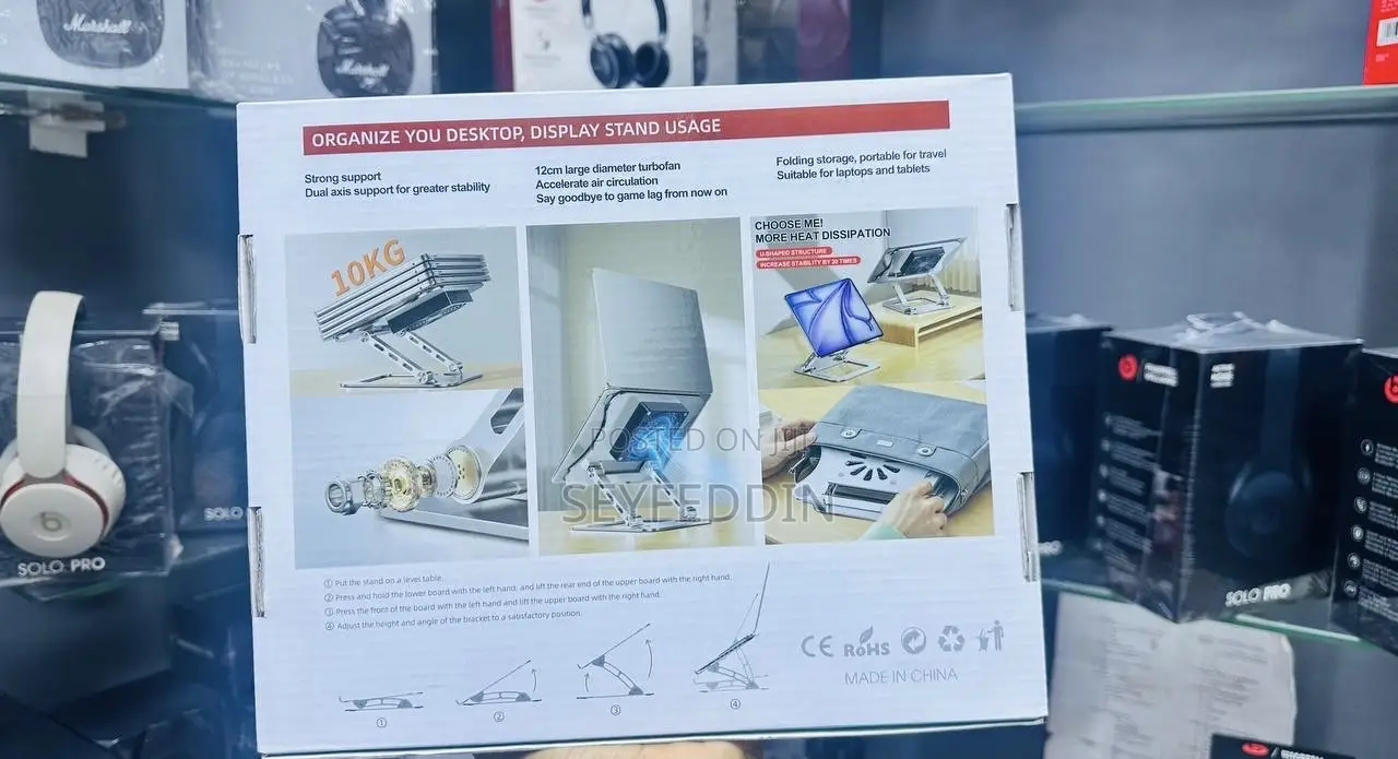 Laptop Stand With Fan ( High Quality )