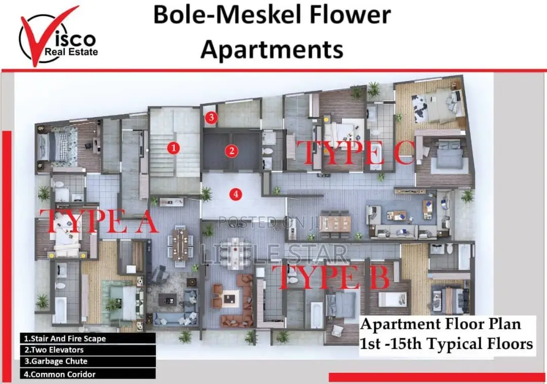 3bdrm Apartment in Visco Real Estate, Bole for sale