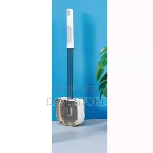 Wall-Mounted Toilet Cleaning Brush With Brush Holder
