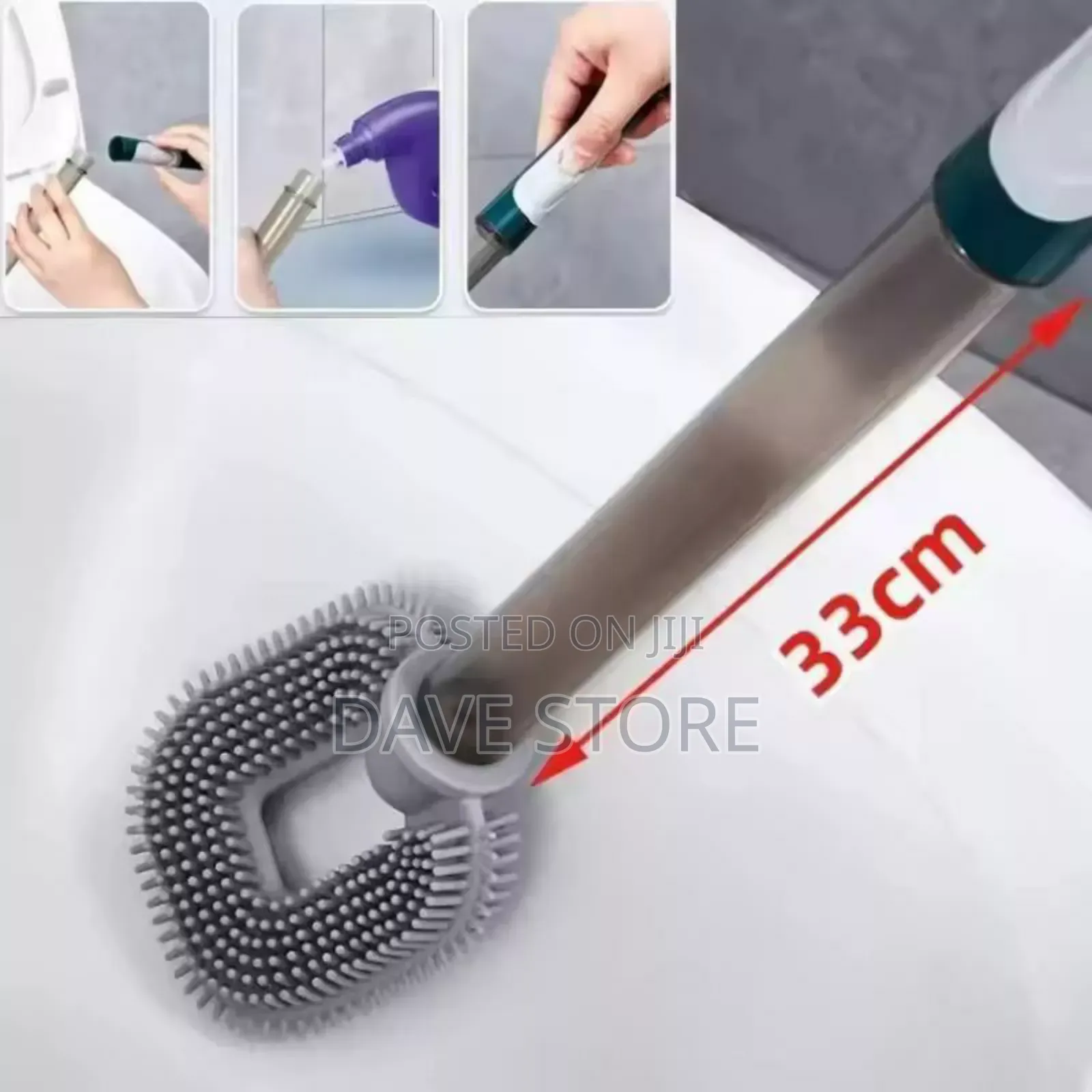Wall-Mounted Toilet Cleaning Brush With Brush Holder