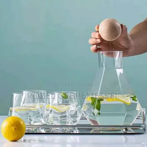 7pcs Glass Water Set ውብ የሆነ የውሃ እንዲሁም ፈሳሽ መጠጦች ማቅረቢያ