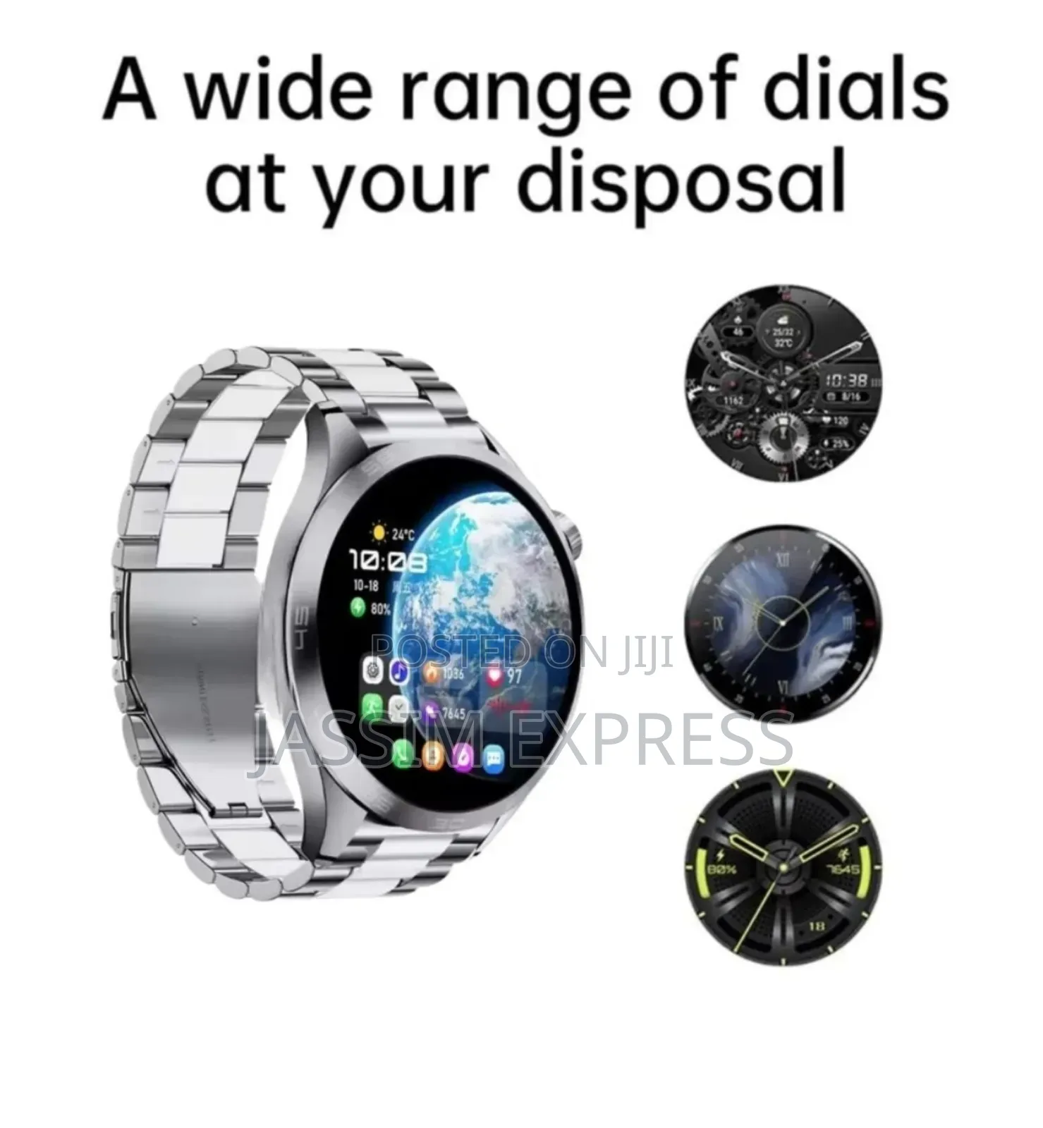 Wisme Premium 46mm Smart Watch ከ7 መቀያየሪያ ማሰሪያ ቀበቶ ጋር