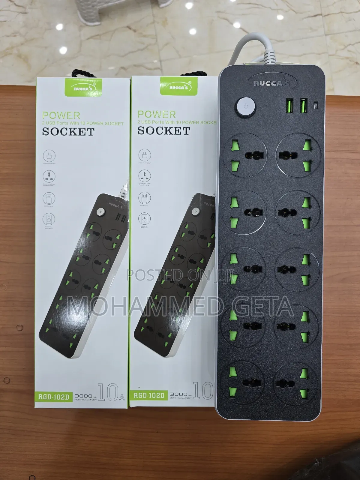 Ruggas 10 Port Universal Power Sockets and 2 Usb Ports