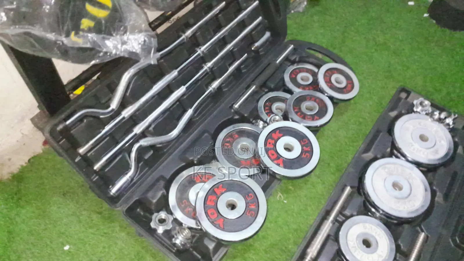 • York Plate Adjustable Dumbbell Set for Home Training