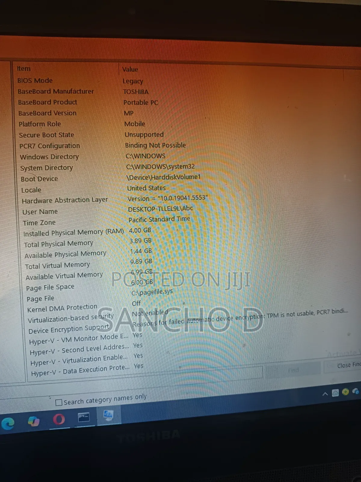 Laptop Toshiba Satellite C850 4GB Intel Core I3 SSD 256GB