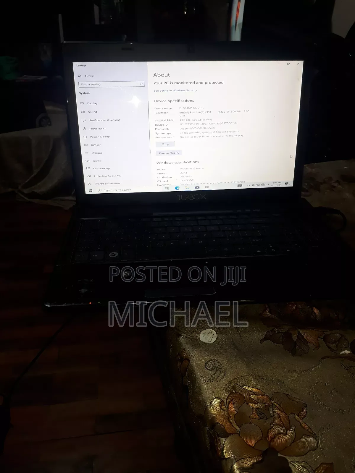 Laptop Turbo-X 4GB HDD 500GB