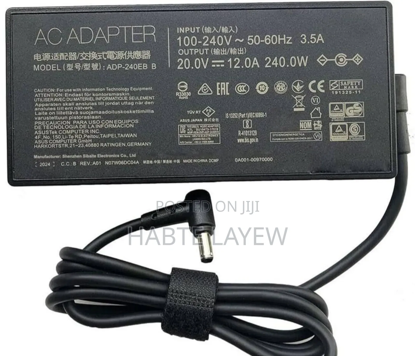 For Asus Gaming Charger Original Charger 240watt