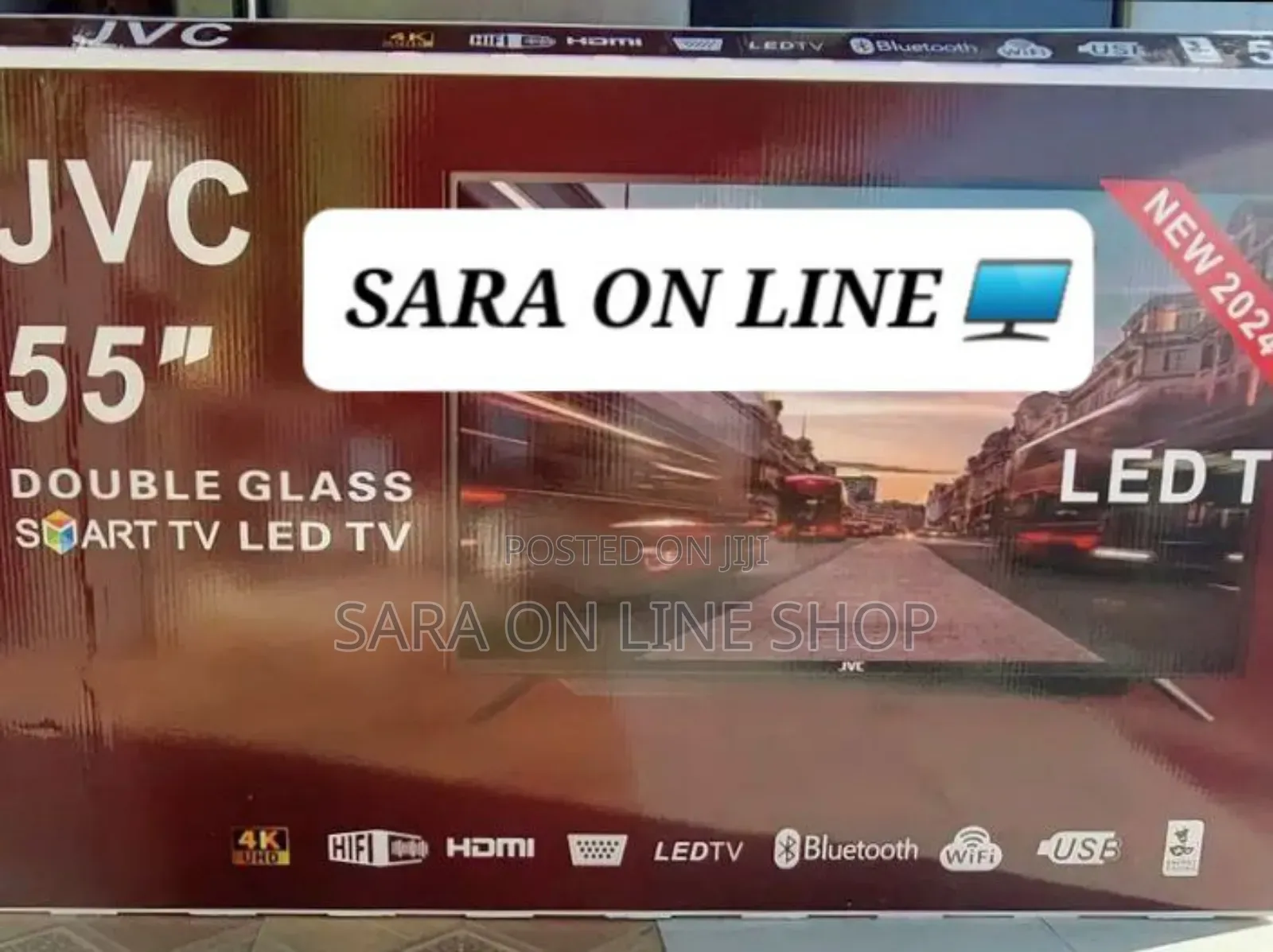 **Jvc 55" Double Glass Led Smart Tv