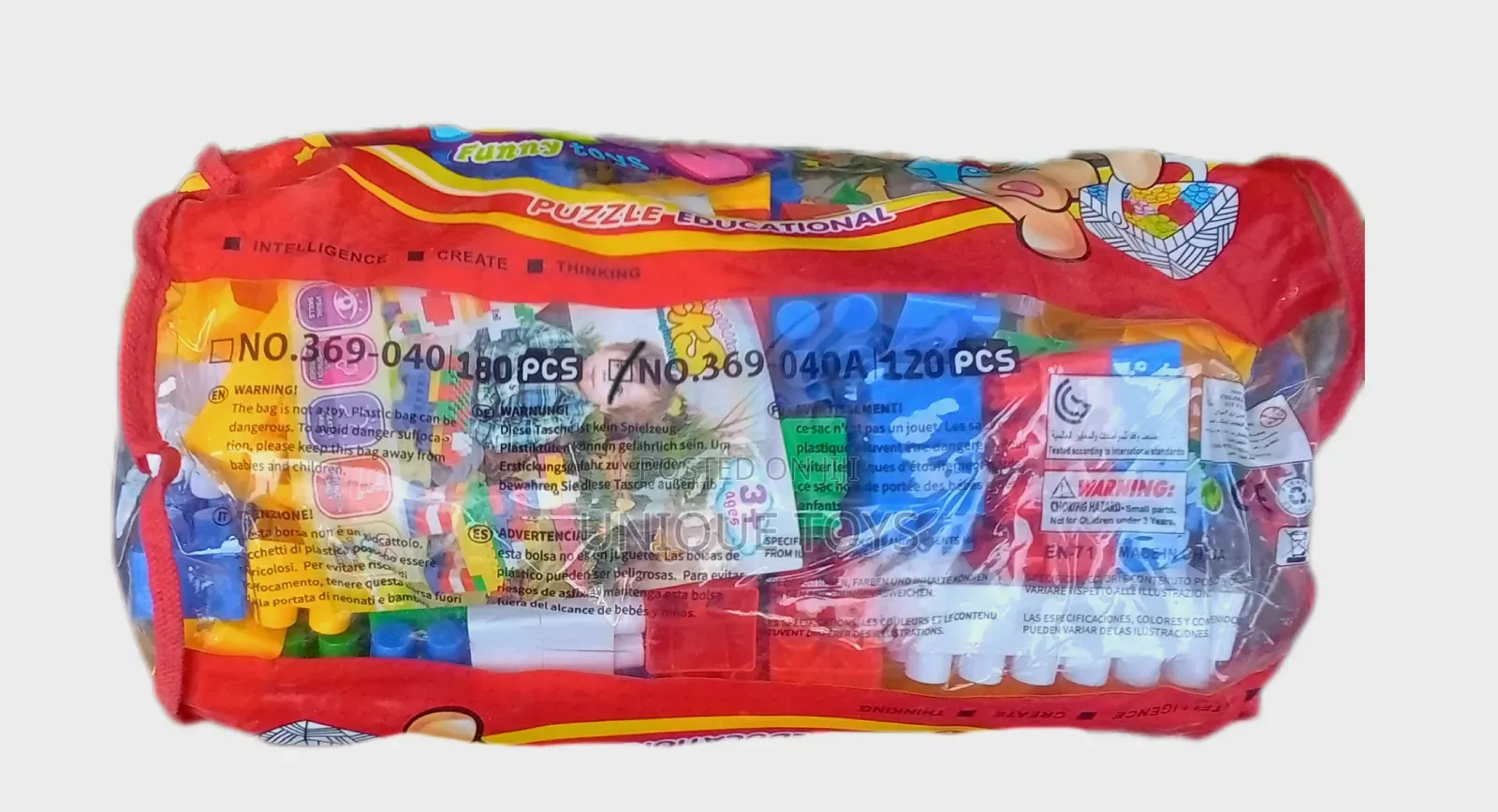 Large Size Building Blocks: 120-Piece Educational Set