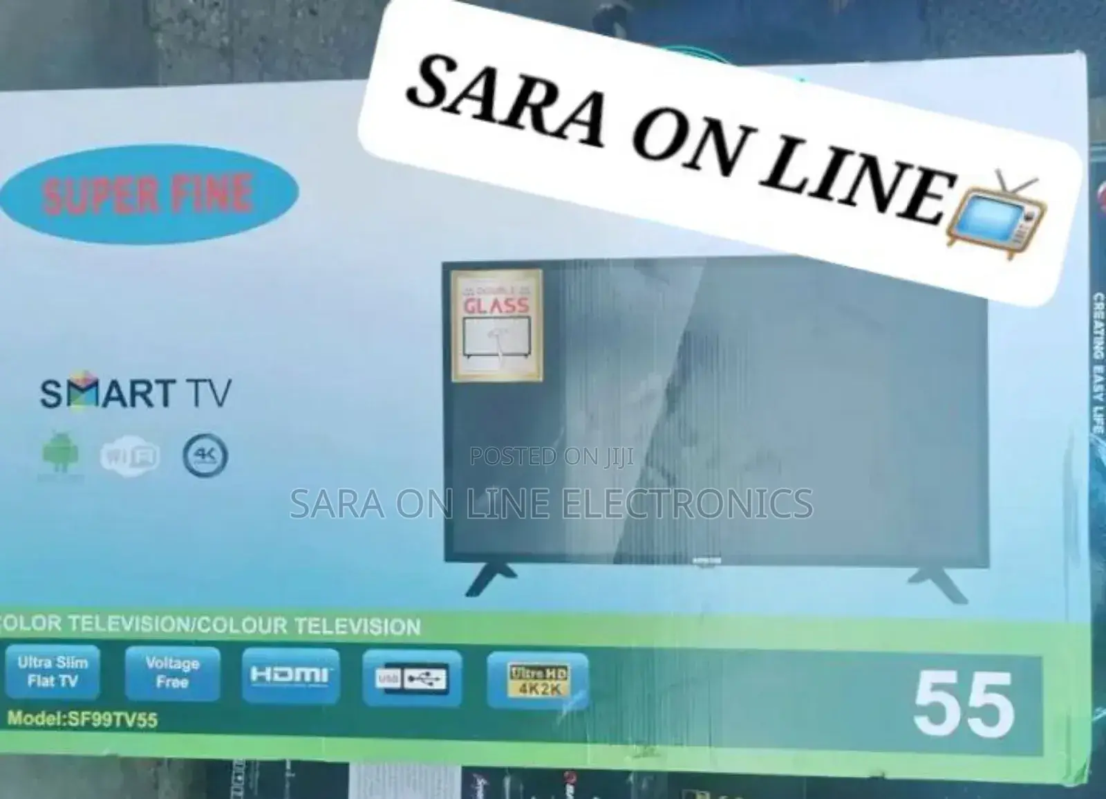 □Super Fan 55" Led Smart Television Free Delivery