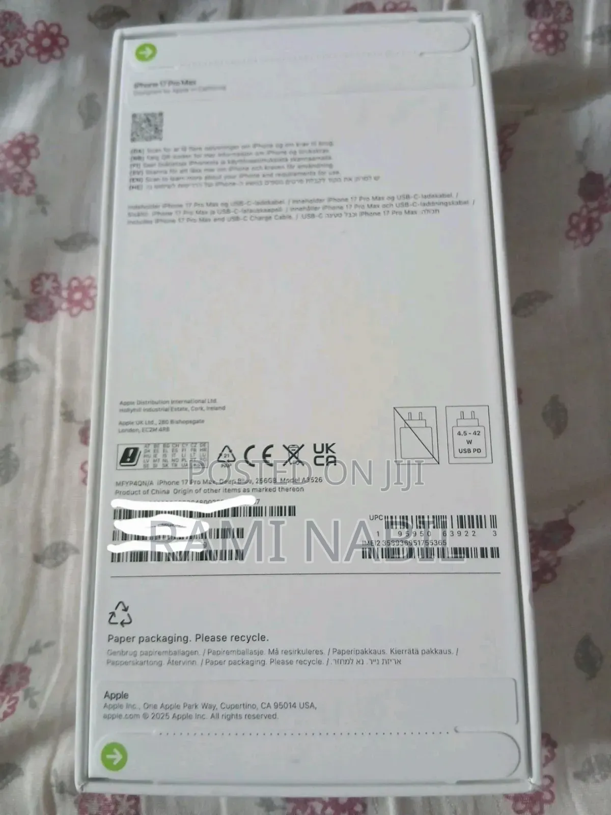 New Apple iPhone 17 Pro Max 256 GB Orange