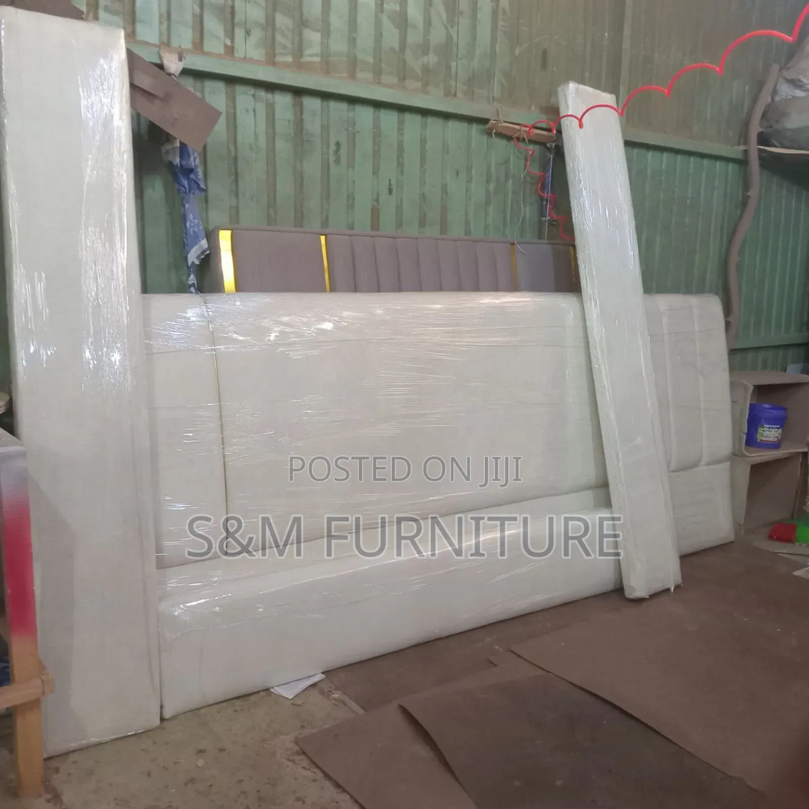 Workshop Pic of 1.80 Meter Bed With Plainness (አልጋ).