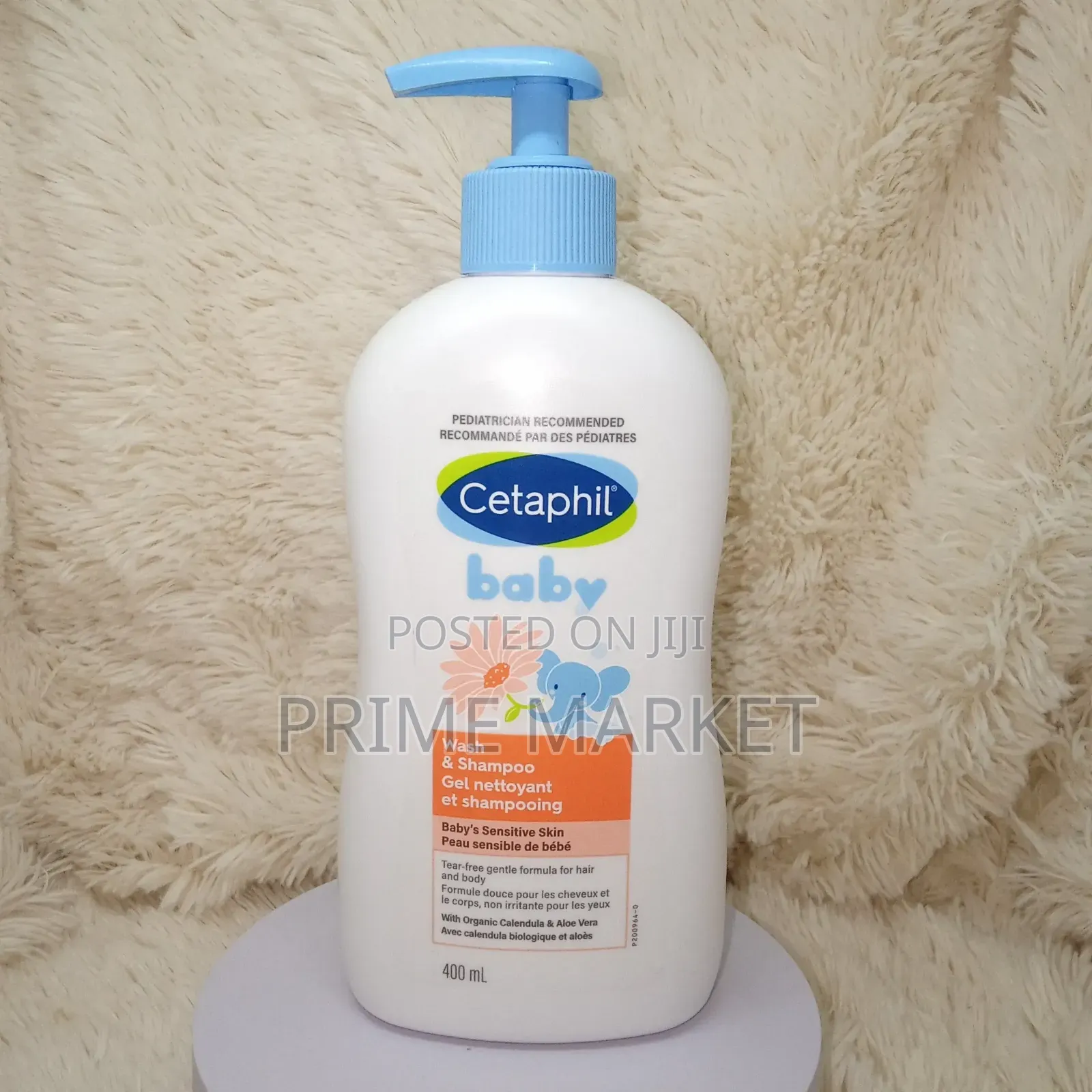 Cetaphil Baby Wash Shampoo With Calendula–400ml Sensitive-Skin