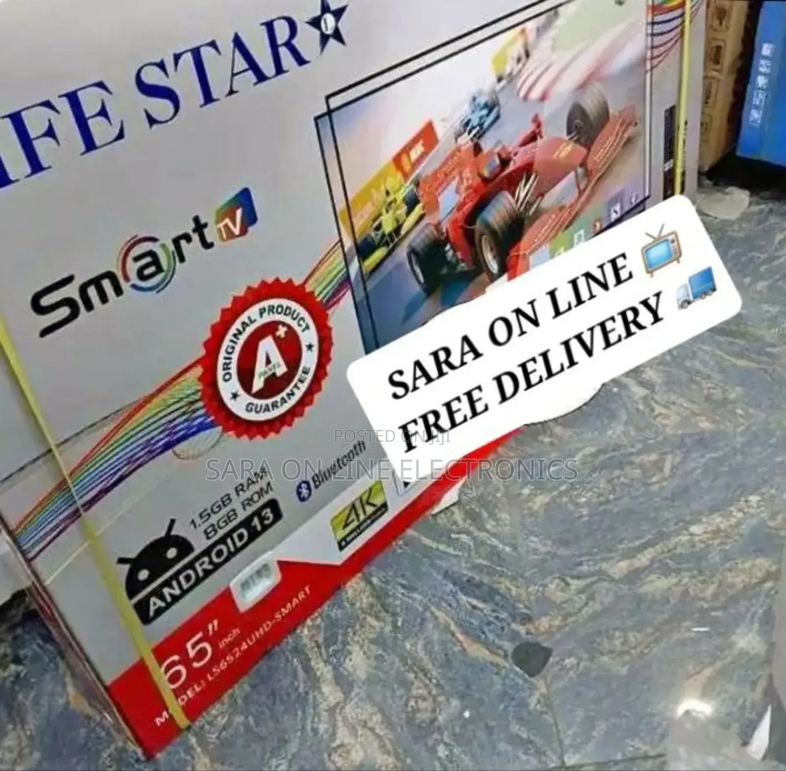 **Life Star 65" Uhd Smart Tv Free Delivery