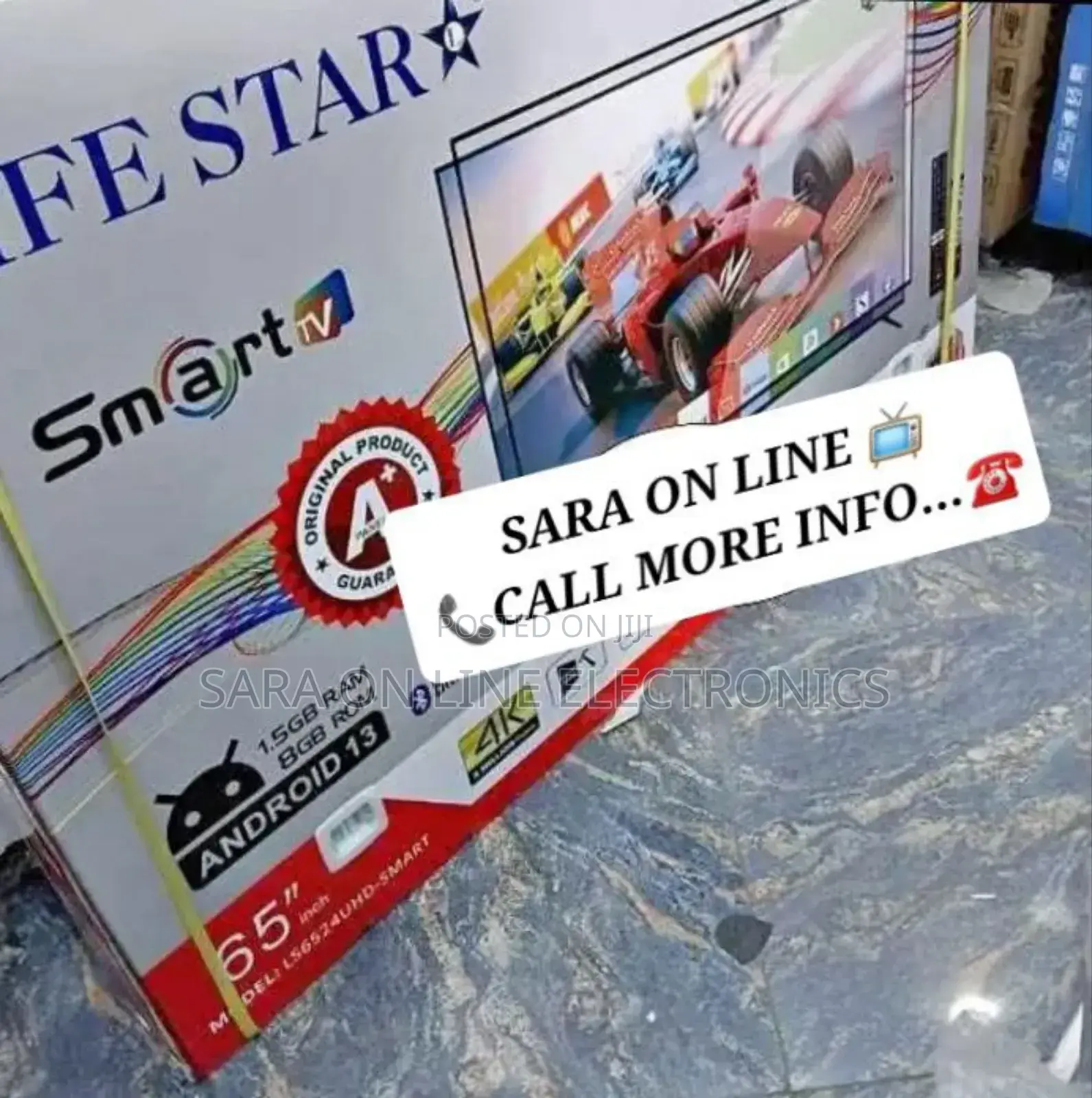 **Life Star 65" Uhd Smart Tv Free Delivery