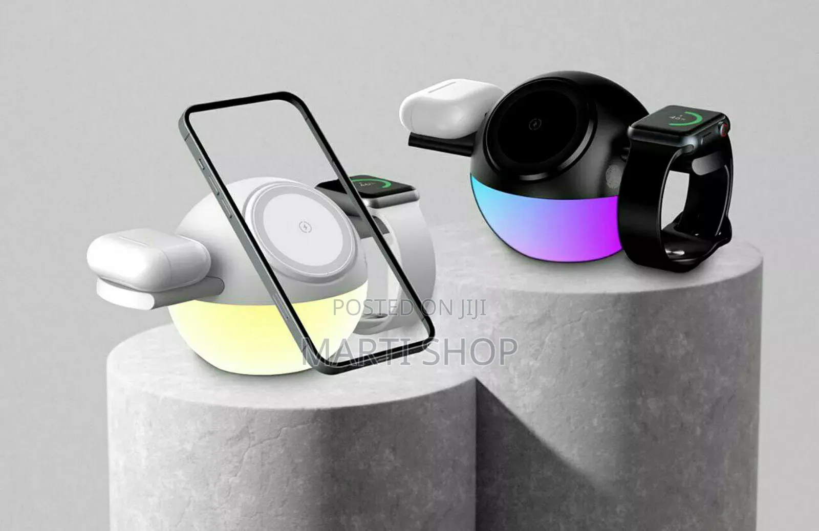 Porodo Orbix 3-in-1 Wireless Charger With Adjustable Ambient Light