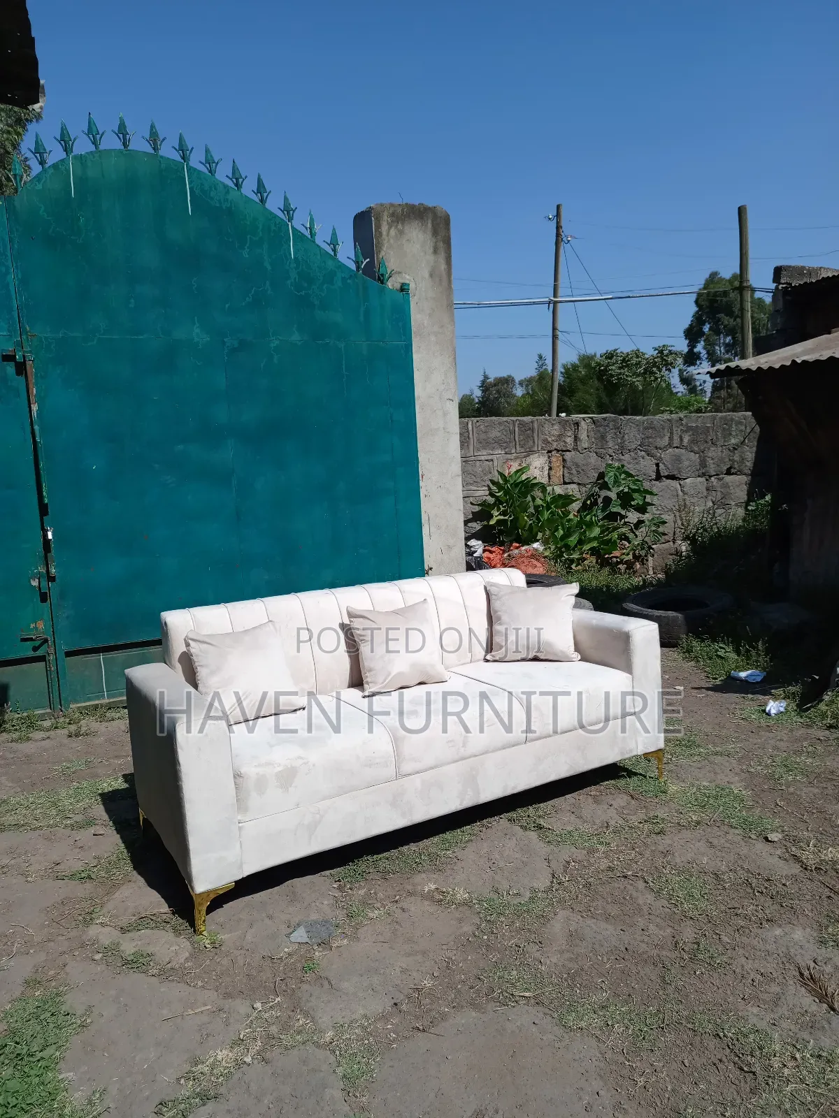 Power Cream 3 Set Sofa