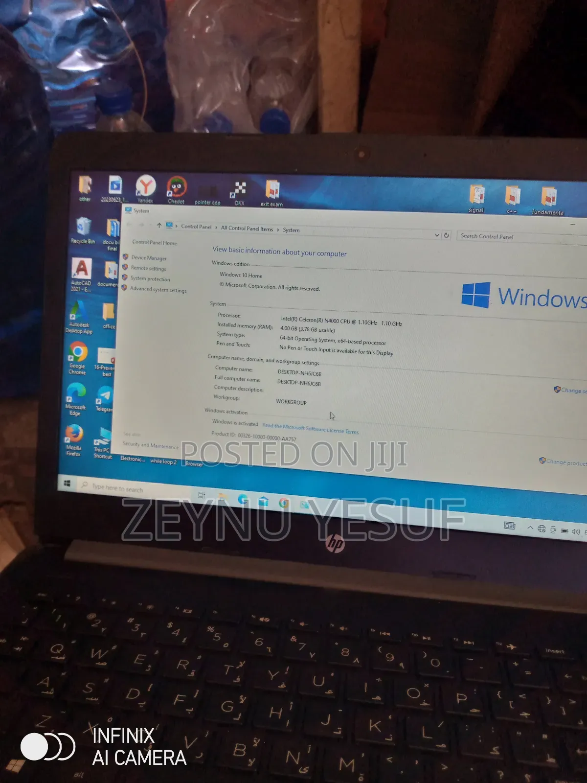 Laptop HP 14S 4GB Intel Celeron HDD+SSD 512GB