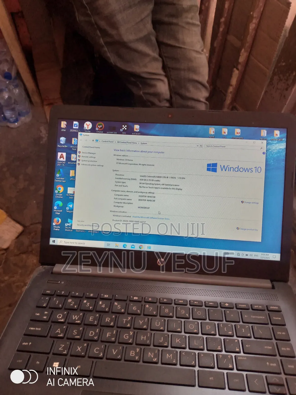 Laptop HP 14S 4GB Intel Celeron HDD+SSD 512GB