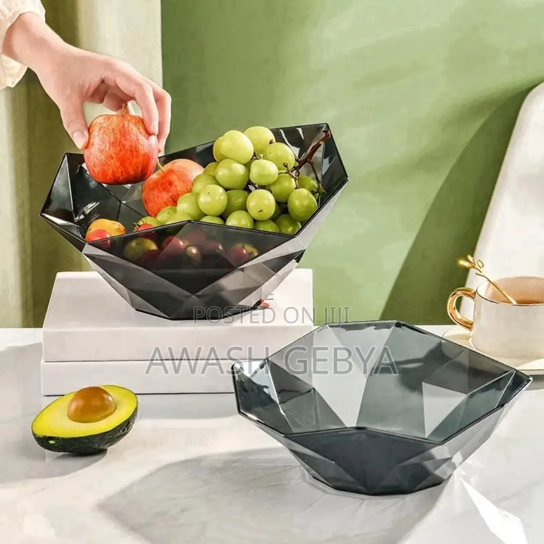 Geometric Clear Fruit Bowe