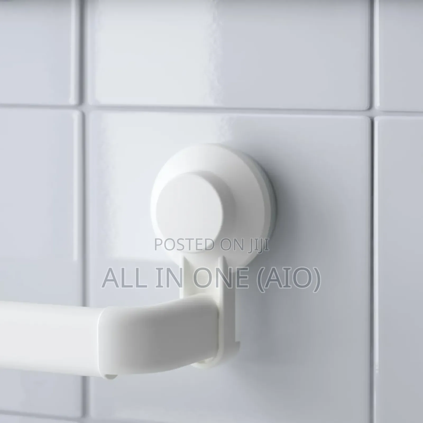 Ikea Tisken Towel Rack Suction Cup Extendable Up to 83 Cm, White