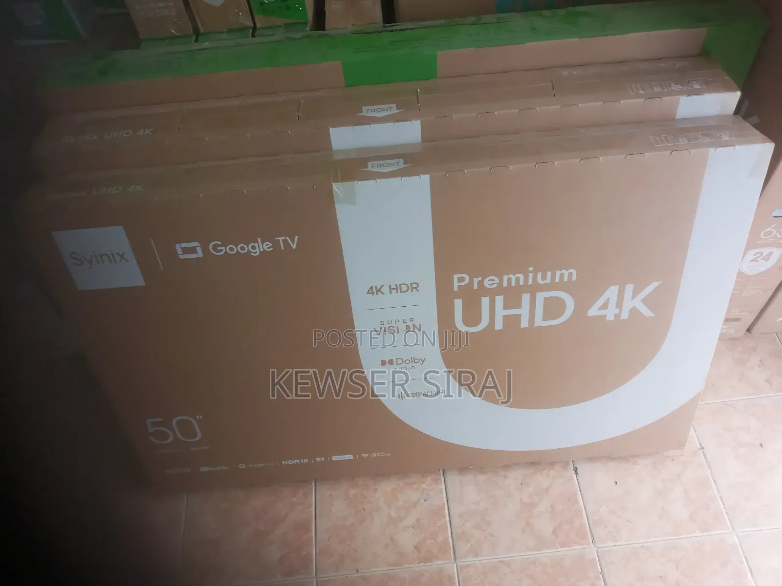 Syinix Tv 50inch Video Led Tv Frameless Screen