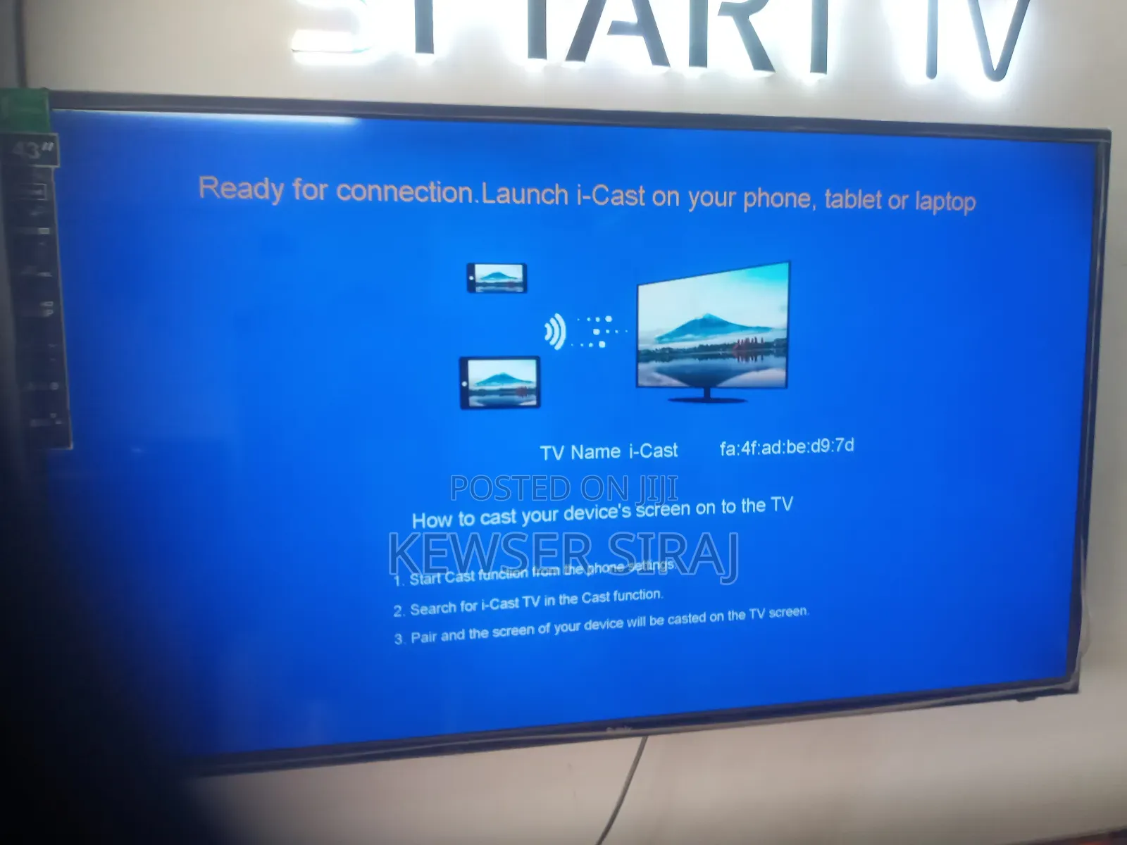 Syinix Tv 50inch Video Led Tv Frameless Screen