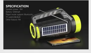 2in1 Solar Wireless Speaker With Flashlight