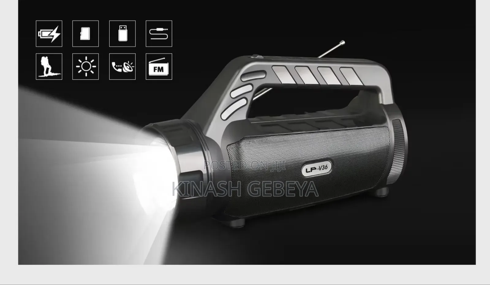 2in1 Solar Wireless Speaker With Flashlight