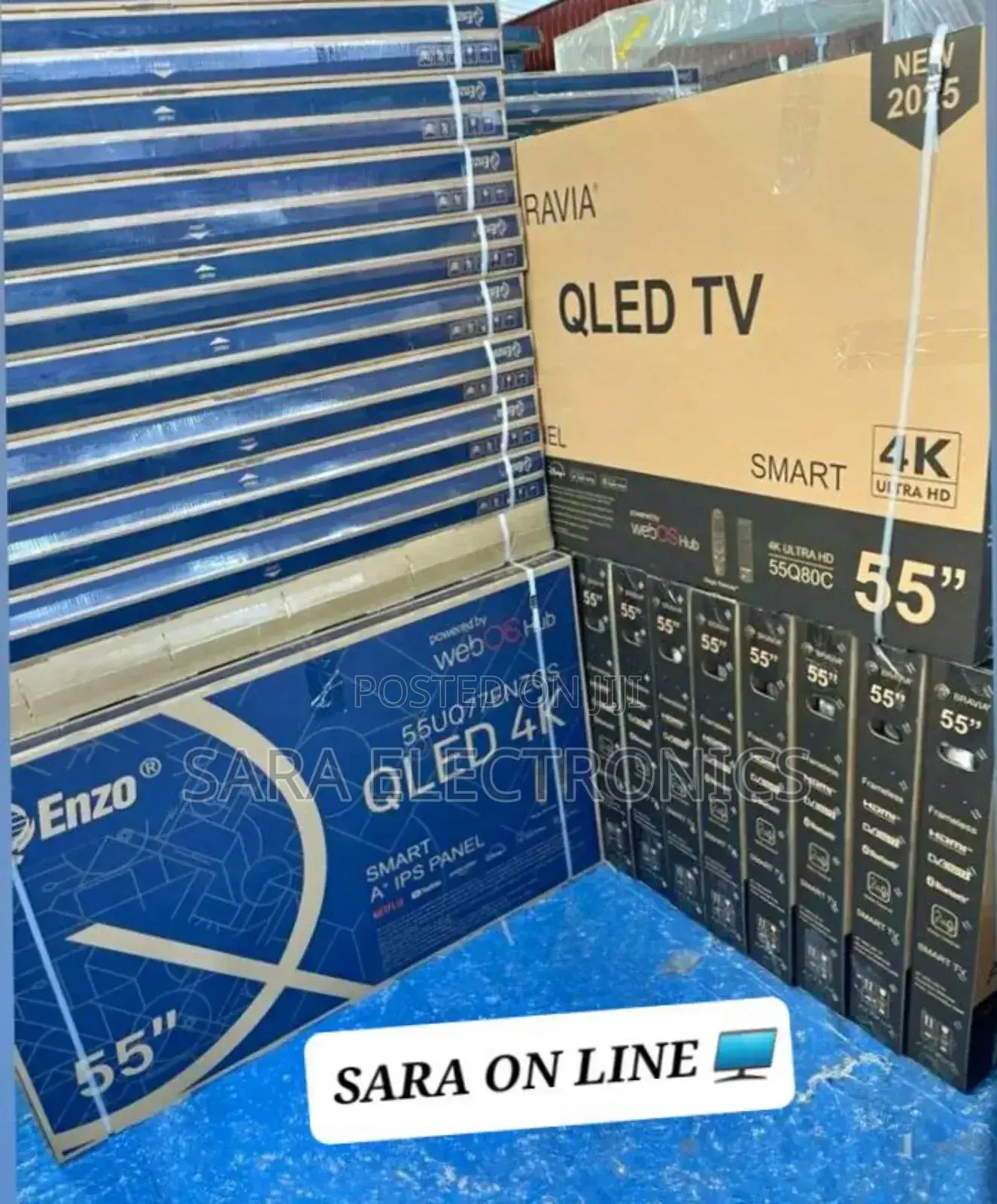 ◆Enzo 55" ◆Bravia 55" Uhd Smart Android Tv New 2025 Model