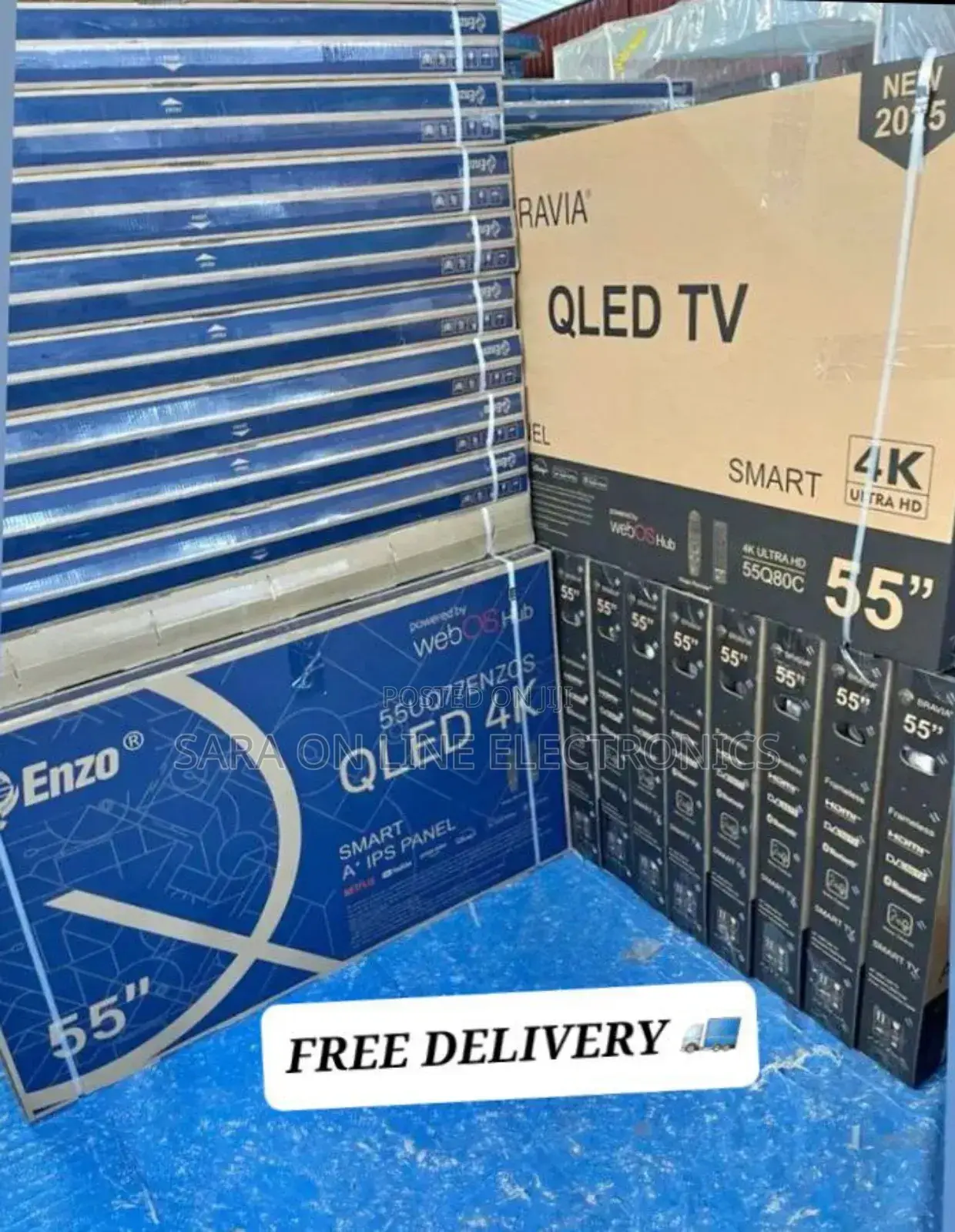 ◆Enzo 55" ◆Bravia 55" Uhd Smart Android Tv New 2025 Model