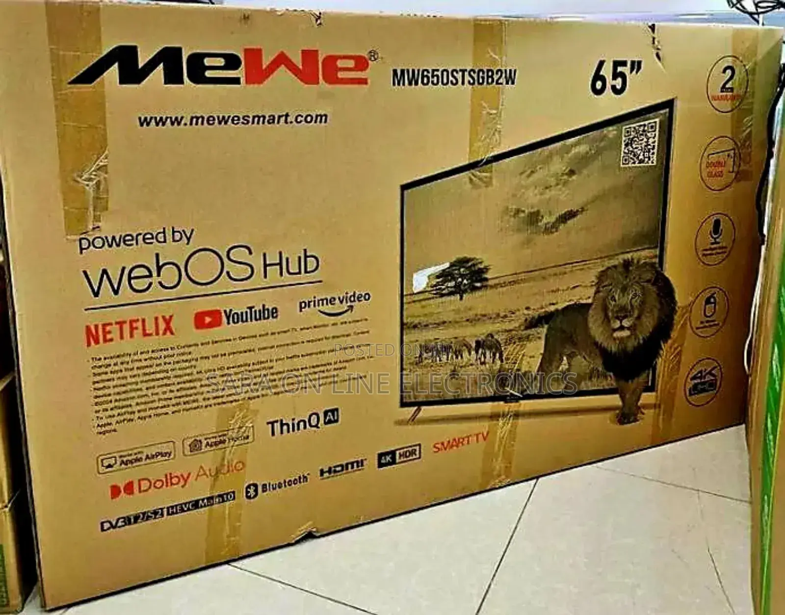 Mewe 65" New Model Uhd Smart Webos Hub Tv