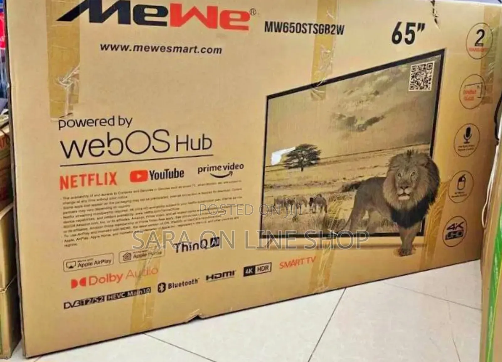 Mewe 65" New Model Uhd Smart Webos Hub Tv