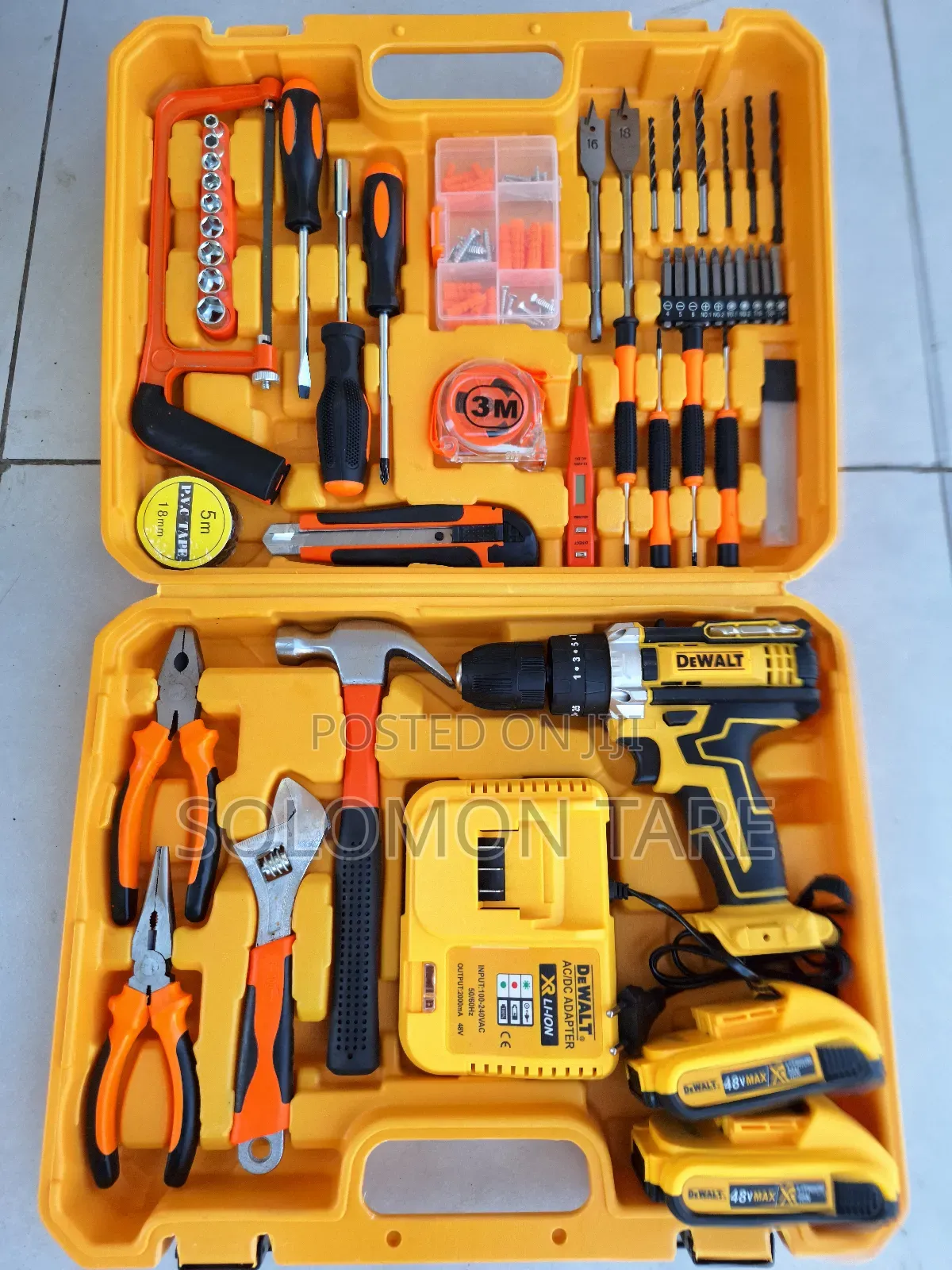 Dewalt 48 Volt Rechargeable Drii With Full Accessories