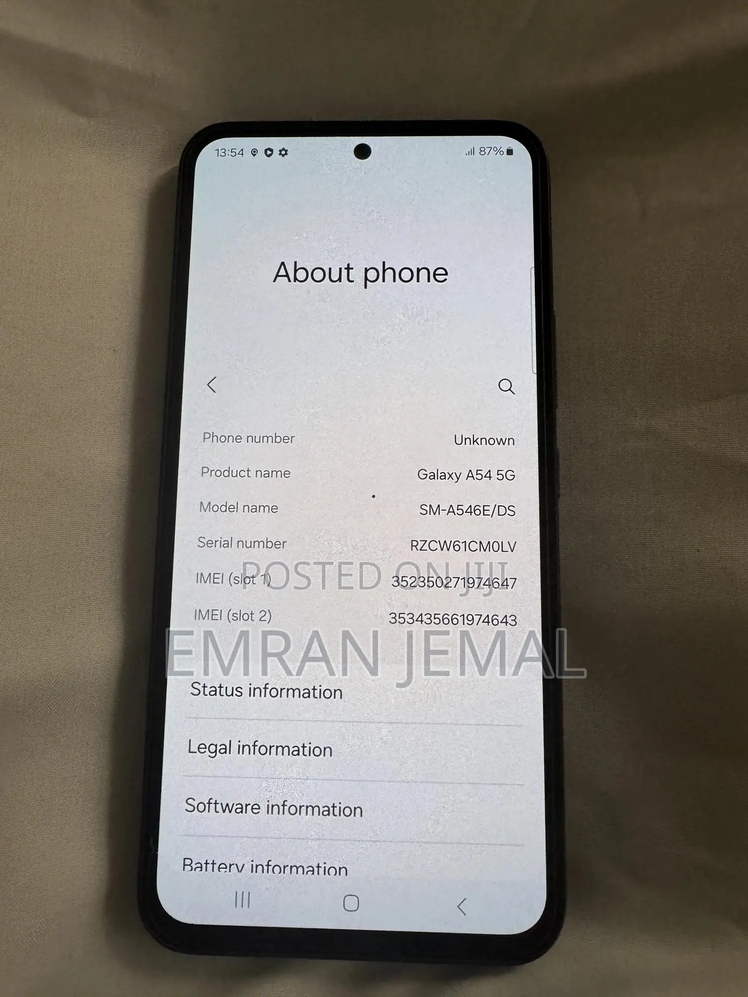 Samsung Galaxy A54 5G 128 GB Black