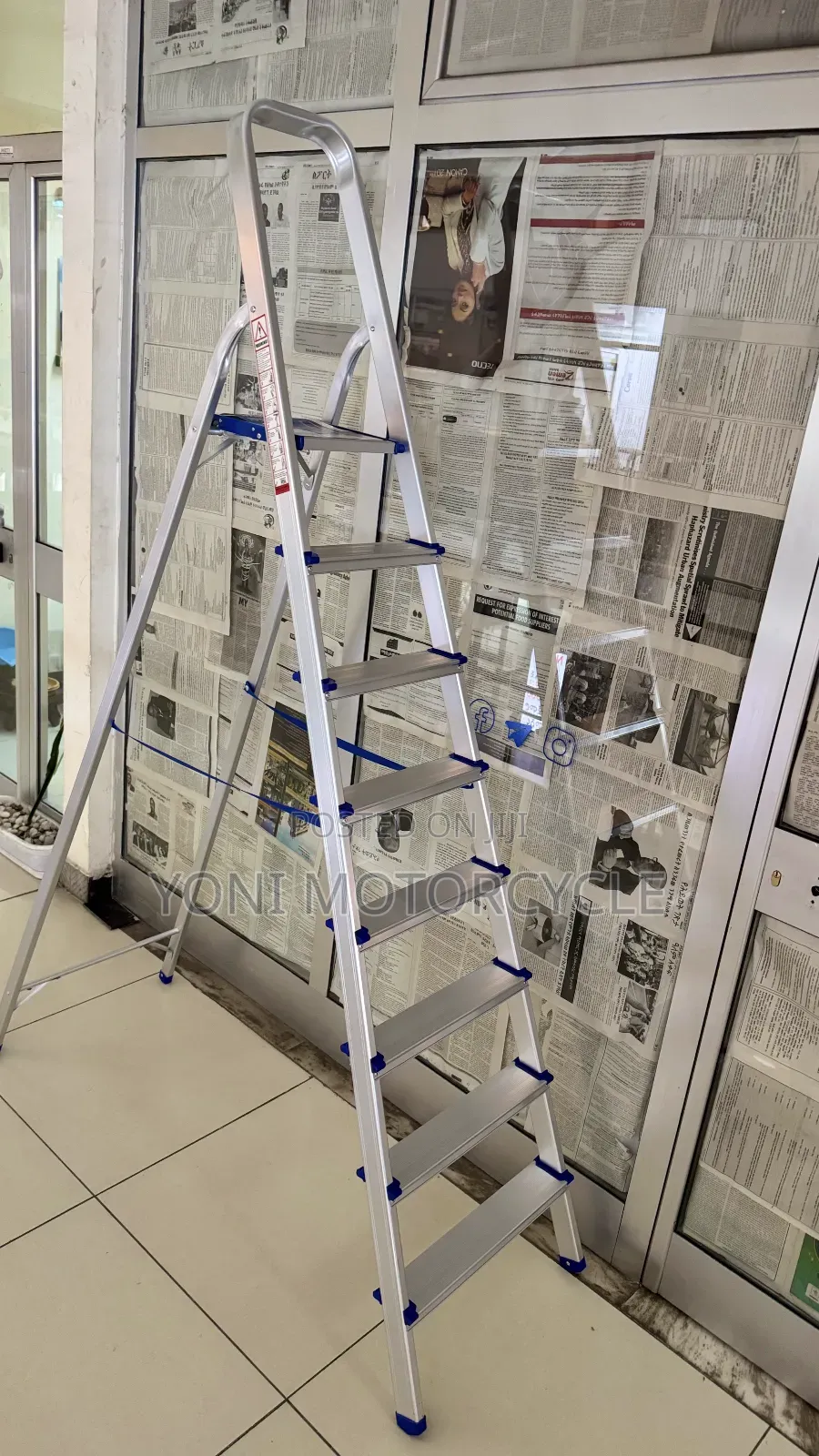 Ladder Aluminum Folding Ladder 8step01ladder መሰላል #ተጣጣፊ መሰላል